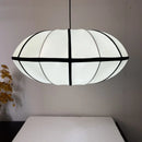 Axyaa Nordic Zen Silk Lantern Chandelier for Home Decoration and LED Lighting