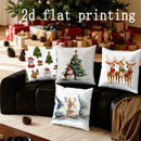 Axyaa Christmas Pillow Covers - Festive Prints for Sofa, Bedroom, Car