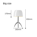 Axyaa Bauhaus Glass Desk Lamp LED Table Light for Bedroom Living Room