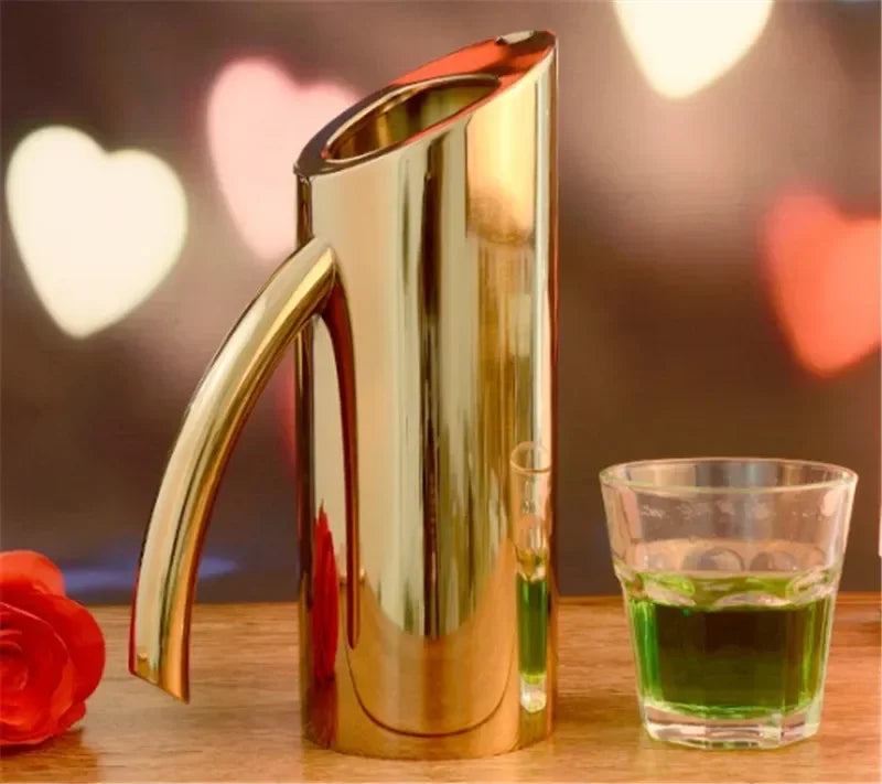 Axya Stainless Steel Water Pot Kettle Pitcher Bar Wine Jar Fruit Juice Divider Container