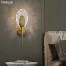 Axyaa Brass Copper LED Wall Sconces for Bedroom Living Room Lighting