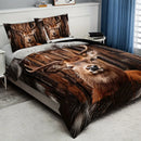 Axyaa Forest Deer Duvet Cover Set for Bedroom Comfort