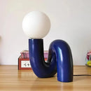 Axyaa Red Resin LED Table Lamp for Modern Nordic Style Decor