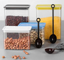 Axya Plastic Crisper Food Storage Box with Lid - Square Kitchen Container Jars