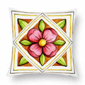 Axyaa Green Leaf Moroccan Flowers Cushion Cover 45X45cm
