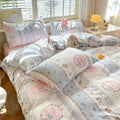 Axyaa Soft Double-Layer Cotton Quilt Cover Set with Pillowcase