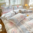 Axyaa Soft Double-Layer Cotton Quilt Cover Set with Pillowcase