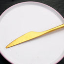 Axyaa 21-Piece Gold Stainless Steel Cutlery Set - Elegant Western Dinnerware
