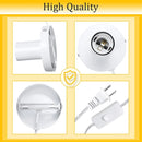 Axyaa Small White Industrial Table Lamp Base with Polished Metal E26 E27 Holder
