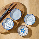Axyaa Mini Ceramic Plates for BBQ, Sashimi, Sushi, Dipping Sauce, Snacks, Fruit, Desserts