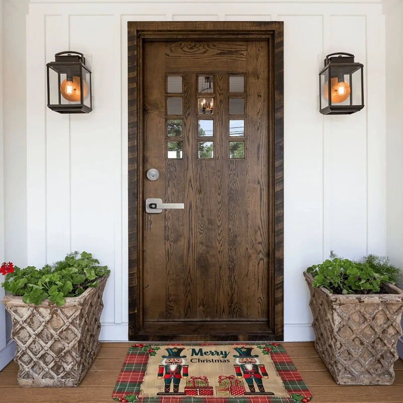 Axyaa Nutcracker Welcome Mat: Soft Non-Slip Floor Decor for Home