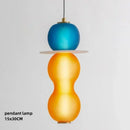 Axyaa Stained Glass Pendant Lamps LED Bar Restaurant Creative Bedside Light Fixtures