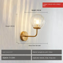 Axyaa Gold Modern Glass Ball LED Wall Sconce for Living Bedroom Decor