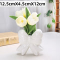 Ceramic Bowknot Vase for Flower Arrangement by Axyaa
