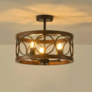 Vintage American Ceiling Light for French Farmhouse Living Room, Kitchen Table - Axyaa E14 Pendant Light