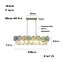 Axyaa Glass LED Pendant Light: Art Dimming for Bedroom & Living Room