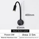 Axyaa Wall Mounted LED Reading Lamp 3W, Adjustable Gooseneck, Switch, Bedroom Night Light