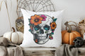 Axyaa Halloween Floral Skull Decorative Pillow Cover