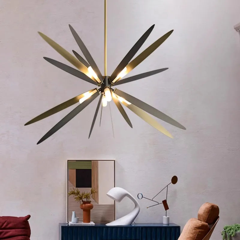 Axyaa Modern Pendant Lights: LED Chandelier for Stylish Indoor Dining Room