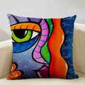Nordic Style Abstract Painting Girl Cushion Cover by Axyaa