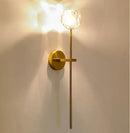 Axyaa Nordic Crystal Ball Wall Lamp for Bedroom LED Lighting & Christmas Decor