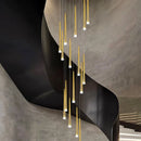 Axyaa Modern Stair Chandelier Pendant Lights Indoor Ceiling Lamp LED Chandeliers
