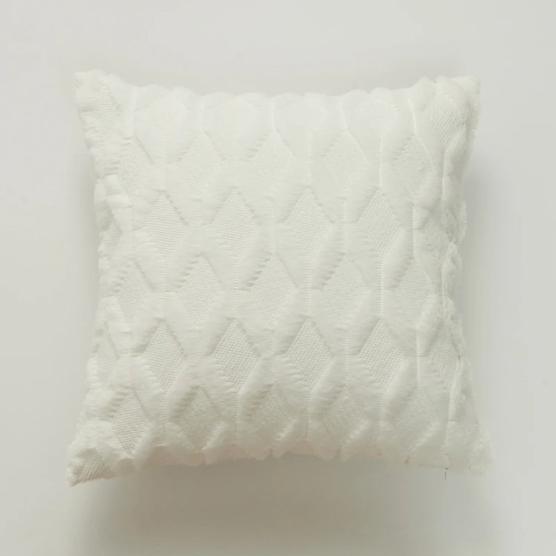 Axyaa Beige Throw Pillow Cover 45x45cm - Solid Decorative Cushion for Sofa and Bedroom