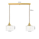 Axyaa Clear Glass LED Pendant Light, Copper Nordic Hanging Lamp for Home Decor