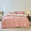 Axyaa 100% Cotton Yarn-Dyed 4-Piece Duvet Set - Ultra-Soft Bedding