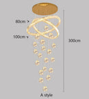 Axyaa LED Ceiling Lamp Chandelier for Modern Bedroom and Dining Room