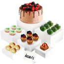 Acrylic White Cube Display Stand for Desserts & Toys by Axyaa