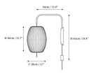Axyaa Japanese Style Pull-string Wall Lamp for Study Room and Bedroom