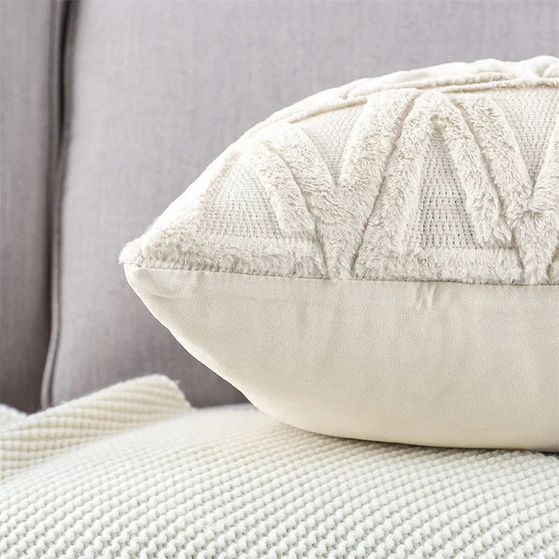 Axyaa Short Plush Cushion Cover Set for Autumn Home Decor