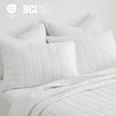 Axyaa Cotton Box Stitch Quilt Set King, 3-Piece Lightweight Cozy Coverlet