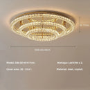 Axyaa Crystal Chandelier Ceiling Light Modern Dimmable Steel Led Luminarias
