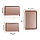 Axyaa Carbon Steel Non-Stick Rectangle Baking Pan for Biscuit Pie Pizza Roast
