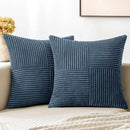 Axyaa Blue Luxury Spliced Patchwork Cushion Cover 18x18 Inch