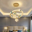 Axyaa Luxury Crystal Chandelier for Living Room and Bedroom Lighting