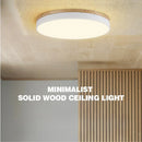 Axyaa Nordic Wooden LED Ceiling Light - Dimmable Round Ceiling Lamp for Home Decor