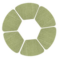 Axyaa Round PVC Placemats Set for Table - Heat Resistant Cafe Mats, Orange