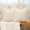 Axyaa Yarn-Dyed Striped Pillow Case Cover Soft Living Room Sofa Decoration