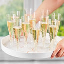 Axyaa 5oz Plastic Champagne Flutes Clear Toasting Glasses 100pcs Wedding Party