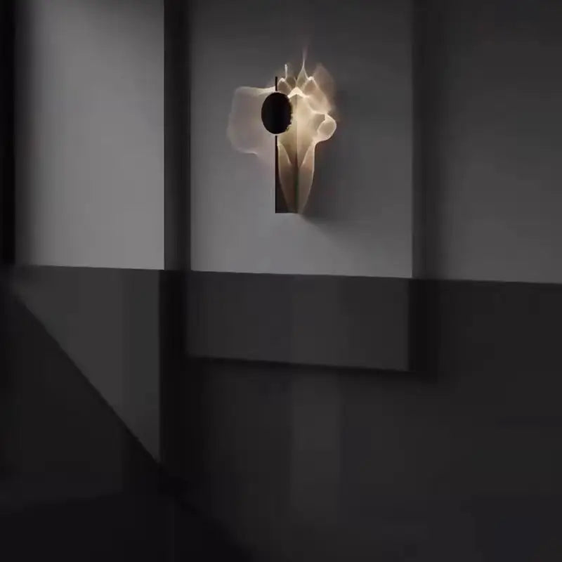 Axyaa Chrome LED Wall Light for Bedroom, Stairs, Aisle - Science Fiction Sconce