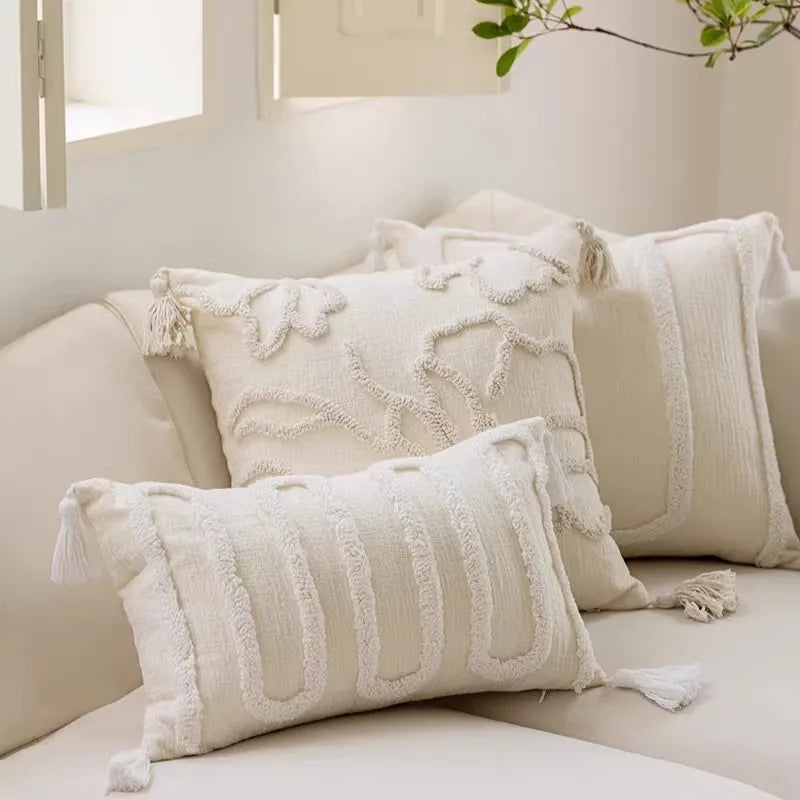 Axyaa Chenille Pillow Covers: Textured Sofa Cushion Cases for Modern Minimalist Style