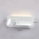 Axyaa LED Wall Lamp with Adjustable Angle and USB Charging Port