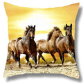 Fine Horse Print Cushion Cover for Home Decor by Axyaa