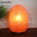 Axyaa Rock Crystal Salt Lamp LED Night Light Wooden Base Air Purifier
