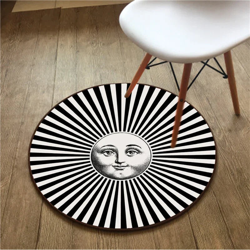 Axyaa Round Carpet Yoga Mat for Home Decor and Relaxation