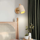 Axyaa Up Down Rotate LED Wall Light - Pull Chain Switch Wood Home Decor Lamp