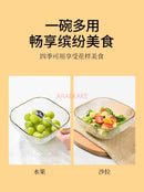 Axyaa Glass Fruit Salad Bowl for High Beauty Tea Table and Living Room Snacks